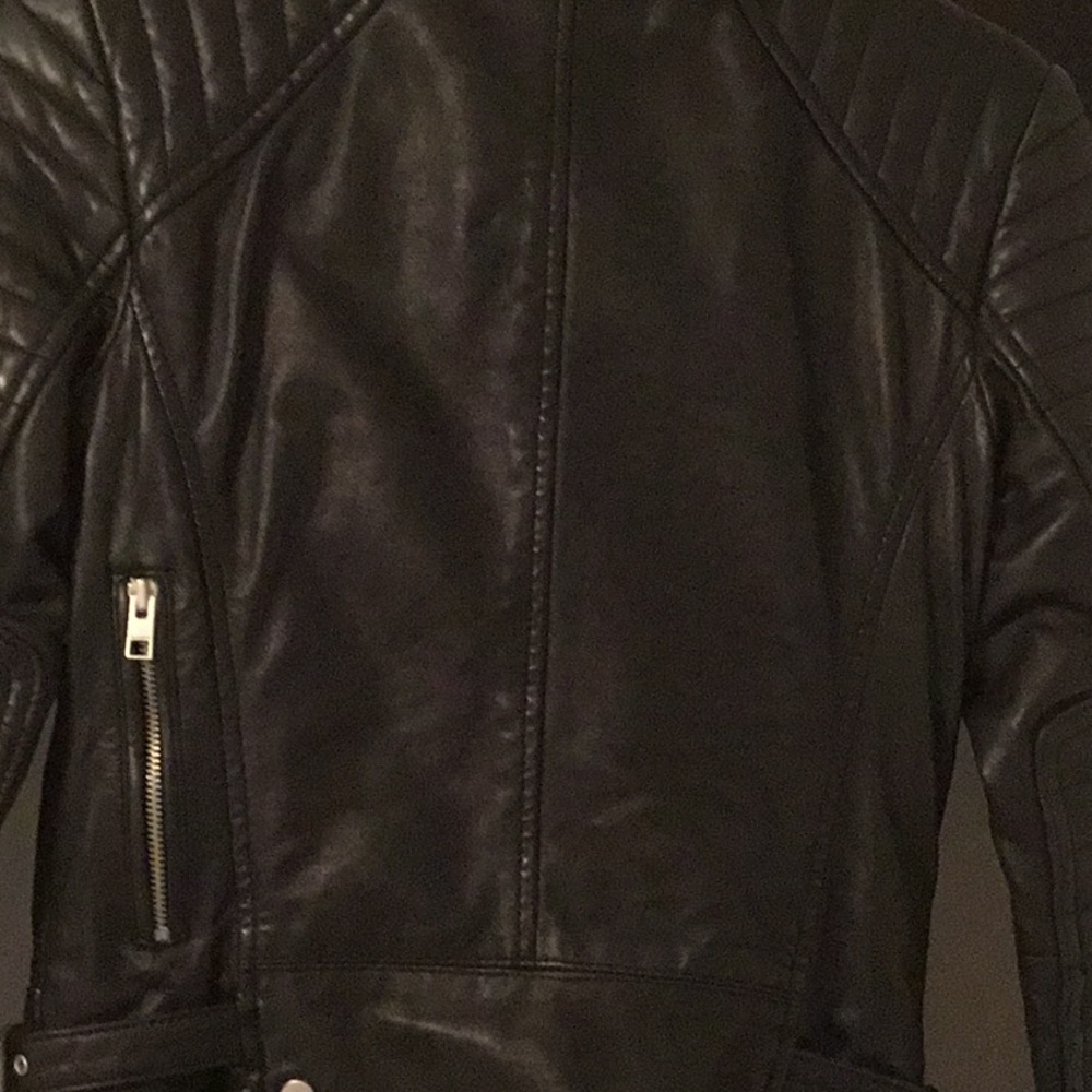 ALL SAINTS PAPIN BIKER LEATHER Jacket in Size 0 - Picture 7 of 8